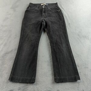 Vintage Gap Corduroy Pants Womens 4 Black Faded Flare‎ Mid Rise Y2K Denim Cotton